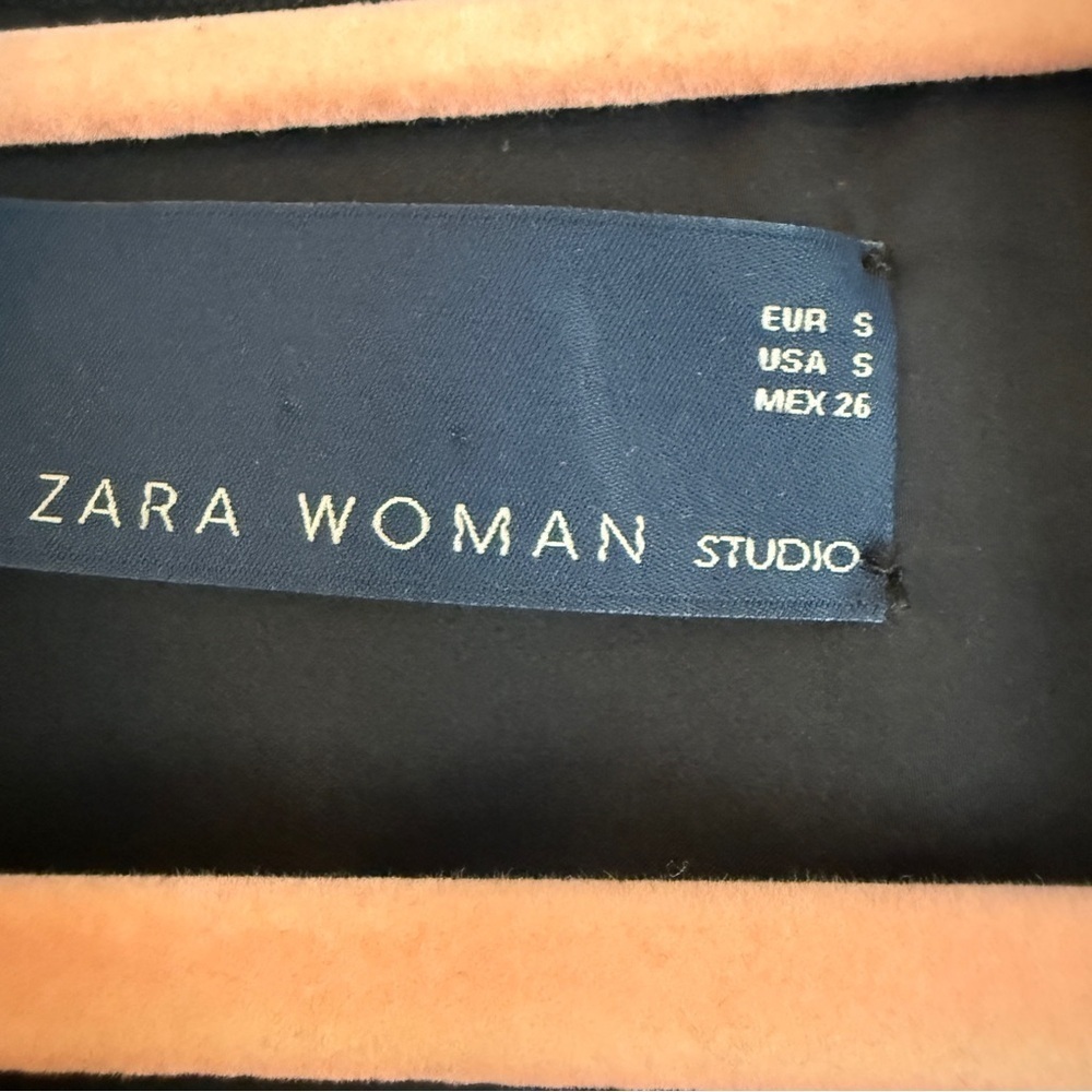 Zara Woman Studio Oversized Blazer | Black | Double-Breasted | Size Small | Flaw - Picture 2 of 5
